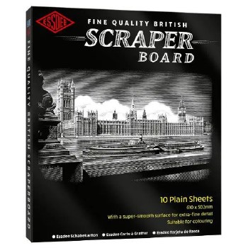 Black Scraperboard 610x502mm 10 sheets