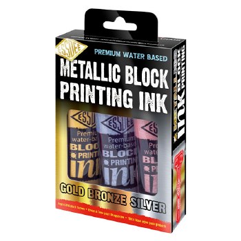 Block Printing Ink Metallic Set - 3 x 100ml