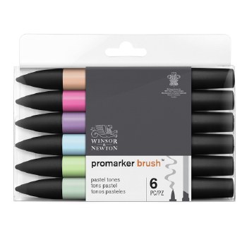Promarker BRUSH - Pastel Tones Set 6's