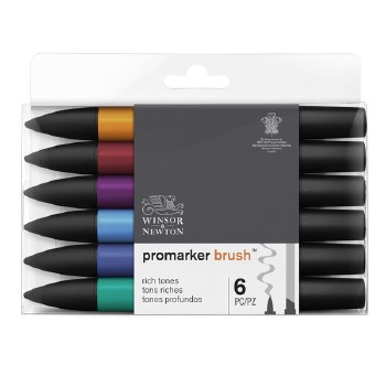 Promarker BRUSH - Rich Tones Set 6's