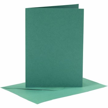 Card & Envelope - Set of 6 Dark Green