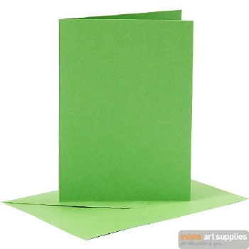 Card & Envelope - Set of 6 Green