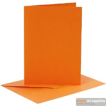 Card & Envelope - Set of 6 Orange