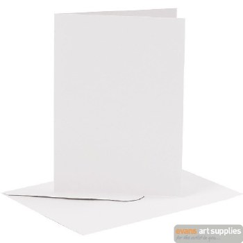 Card & Envelope - Set of 6 White