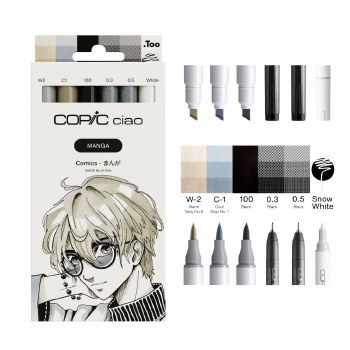 Copic Ciao Set Manga 6 Pcs - Comics