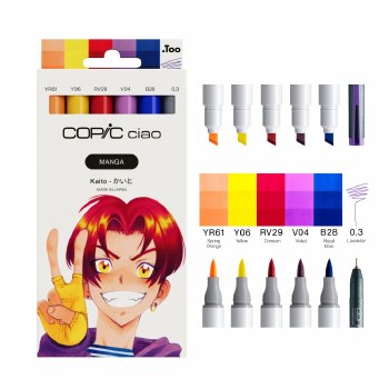 Copic Ciao Set Manga 6 Pcs - Kaito