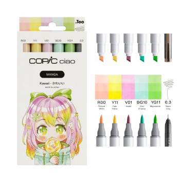 Copic Ciao Set Manga 6 Pcs - Kawaii