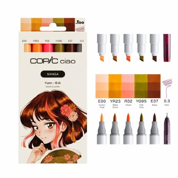 Copic Ciao Set Manga 6 Pcs - Yumi
