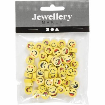 Clay Beads - Smiley 60pc