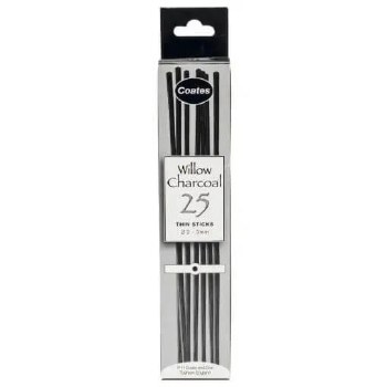 Coates box of 25 Charcoal Thin Ø 2-3mm