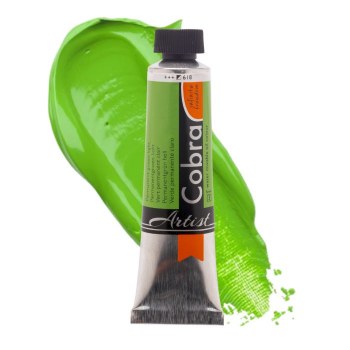 Cobra Artist Water-Mixable Oil Colour 40ml Permanent Green Light 618