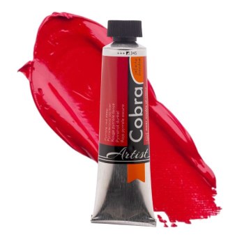 Cobra Artist Water-Mixable Oil Colour 40ml Pyrrole Red Deep 345