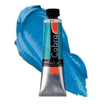 Cobra Artist Water-Mixable Oil Colour 40ml Turquoise Blue 522