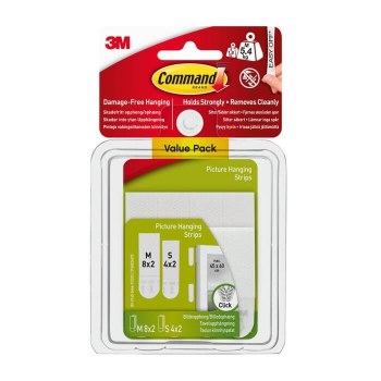 Command S/M Picture Hanging Strips Value Pack 17203