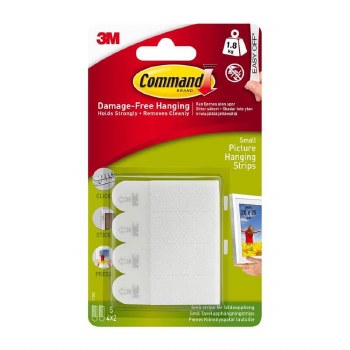 Command Small White Picture Hanging Strips 17202-4UKN, 4sets