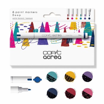 Copic Acrea Paint Marker Set 6 pcs - Deep