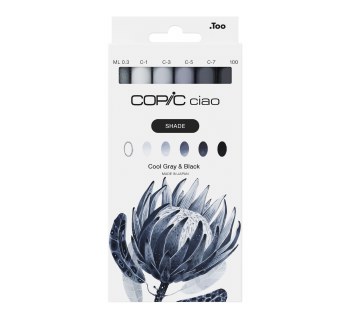 Copic Ciao SHADE Set - Cool Gray & Black 6 pcs