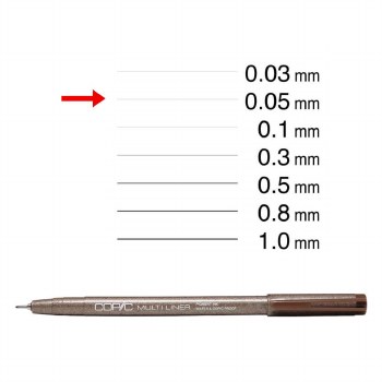 Copic Multiliner Brown 0.05mm