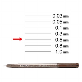 Copic Multiliner Brown 0.5mm