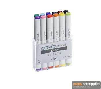 Copic Sketch Basic Set - 12 Markers