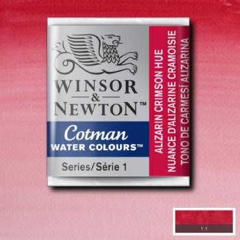 Winsor & Newton Cotman Half Pan Watercolours Alizarin Crimson Hue