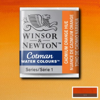 Winsor & Newton Cotman Half Pan Watercolours Cadmium Orange Hue