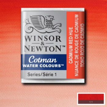 Winsor & Newton Cotman Half Pan Watercolours Cadmium Red Hue