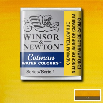 Winsor & Newton Cotman Half Pan Watercolours Cadmium Yellow Hue