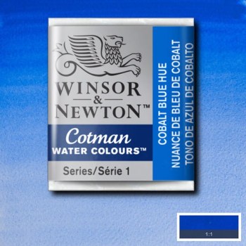 Winsor & Newton Cotman Half Pan Watercolours Cobalt Blue Hue