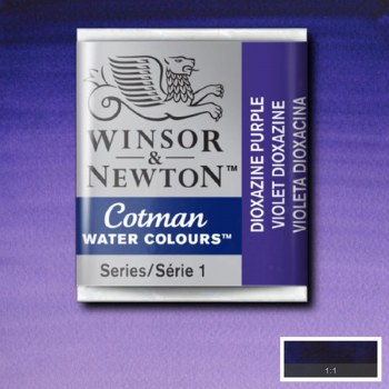 Winsor & Newton Cotman Half Pan Watercolours Dioxazine Purple