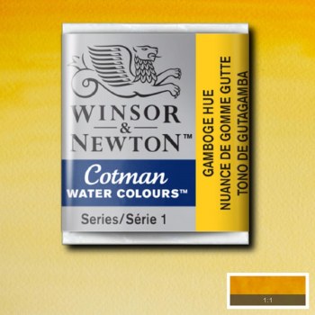 Winsor & Newton Cotman Half Pan Watercolours Gamboge Hue