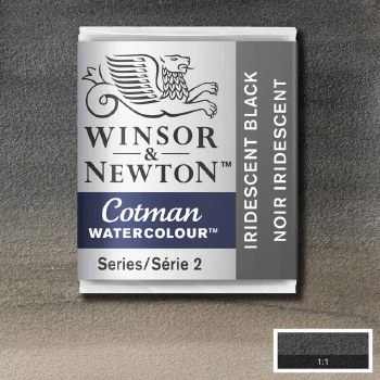 Winsor & Newton Cotman Half Pan Watercolours Iridescent Black
