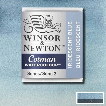 Winsor & Newton Cotman Half Pan Watercolours Iridescent Blue