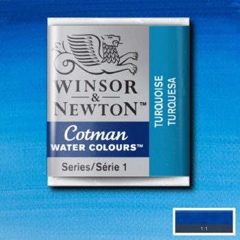 Winsor & Newton Cotman Half Pan Watercolours Turquoise