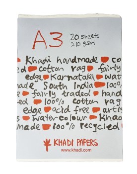 Khadi Cotton Rag A3 - 210gsm - 20 Sheets