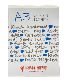Khadi Cotton Rag A3 20 sheets 320gsm