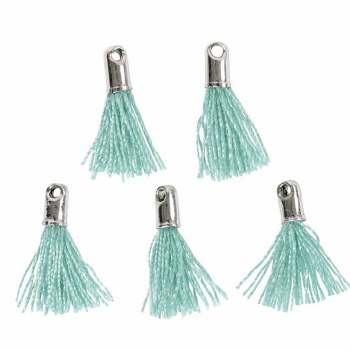Cotton Tassel 1cm - Green