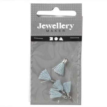 Cotton Tassel 1cm - Turquoise