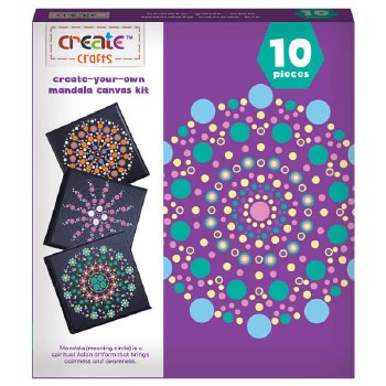 Create Mandala Black Canvas Set