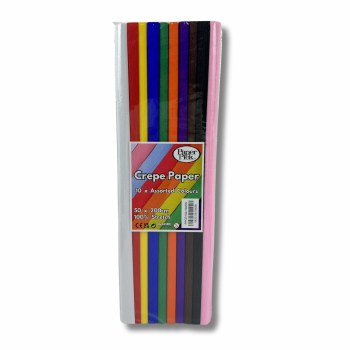 Crepe Paper - Assorted Pack of 10