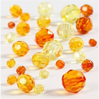 Crystal Bead Mix Orange