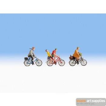 Model Figures Set of 3 Cyclists