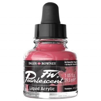 Daler Rowney FW Pearlescent Ink 29.5ml Hot Mama Red