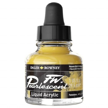 Daler Rowney FW Pearlescent Ink 29.5ml Mazuma Gold