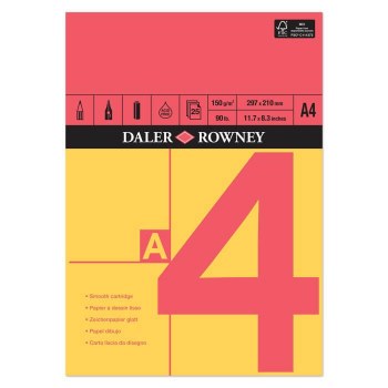 Daler Rowney Red & Yellow Bound Pad A4 150gsm