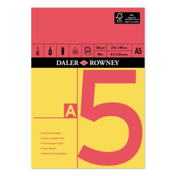 Daler Rowney Red & Yellow Bound Pad A5 150gsm