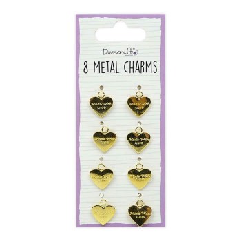 Dovecraft - 8 Gold Metal Charms