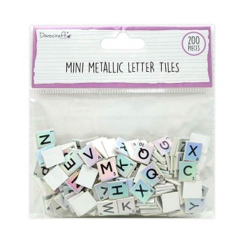 Dovecraft - Mini Metallic Letter Tiles Iridescent 200