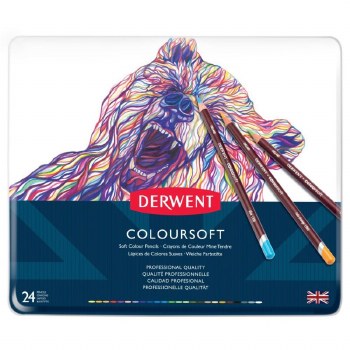Derwent Coloursoft Tin of 24