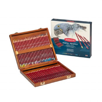 Derwent Pastel Wooden Box of 48